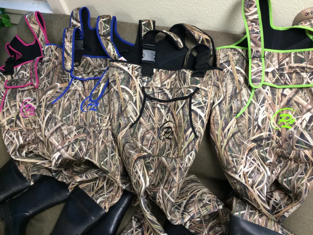 Womans ProSport Waders in Mossy Oak Shadow Grass with Neon Green Trim - ProSport Outdoors
