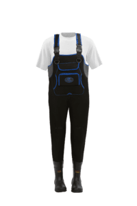 Men's Alpha Series Waders - Black with Blue Trim