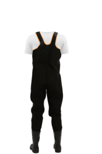 Mens ProSport Waders in Black with Neon Orange Trim - ProSport Outdoors